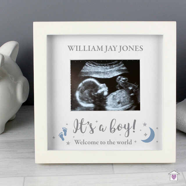 Personalised 'It's A Boy' Baby Scan Frame - Image 6