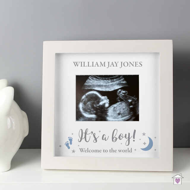 Personalised 'It's A Boy' Baby Scan Frame - Image 7