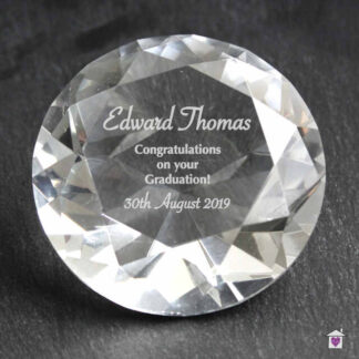 Personalised Occasion Diamond Paperweight