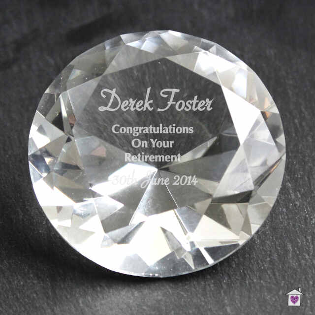 Personalised Occasion Diamond Paperweight - Image 4