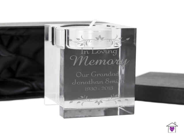 Personalised Sentiments Glass Tea Light Holder - Image 3
