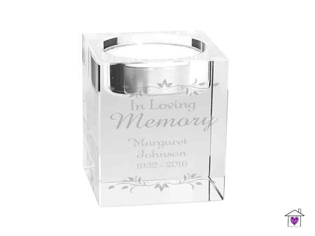 Personalised Sentiments Glass Tea Light Holder - Image 4
