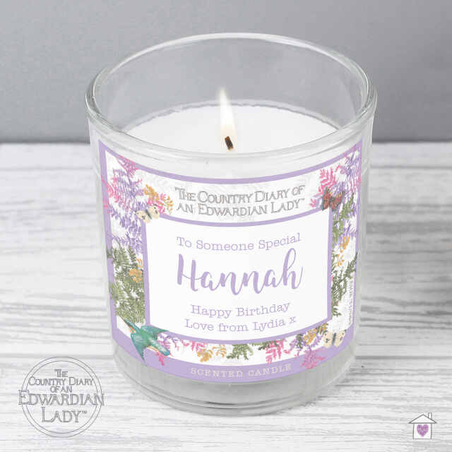 Personalised Country Diary Botanical Scented Jar Candle