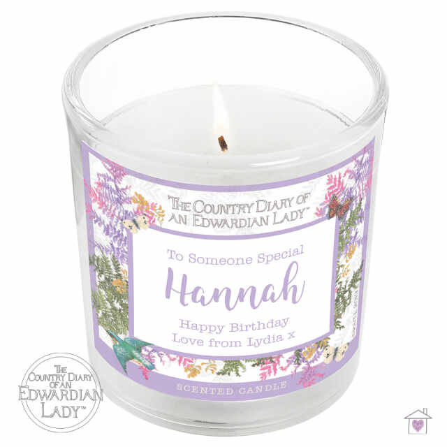 Personalised Country Diary Botanical Scented Jar Candle - Image 2