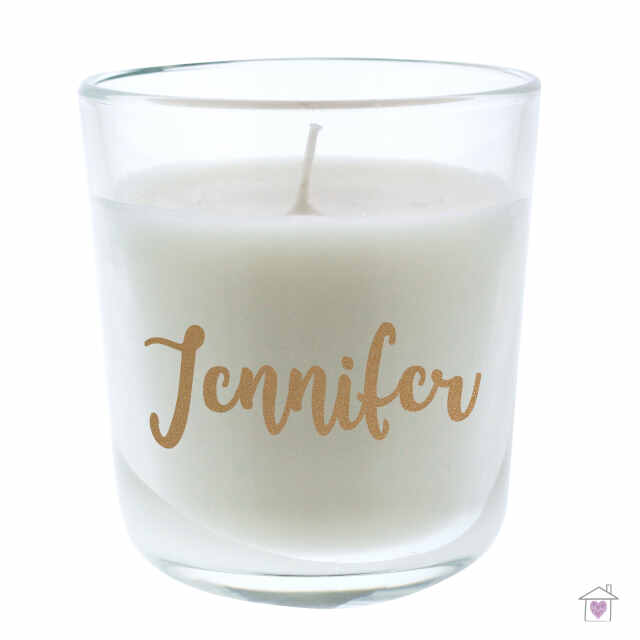 Personalised Gold Name Scented Jar Candle - Image 2
