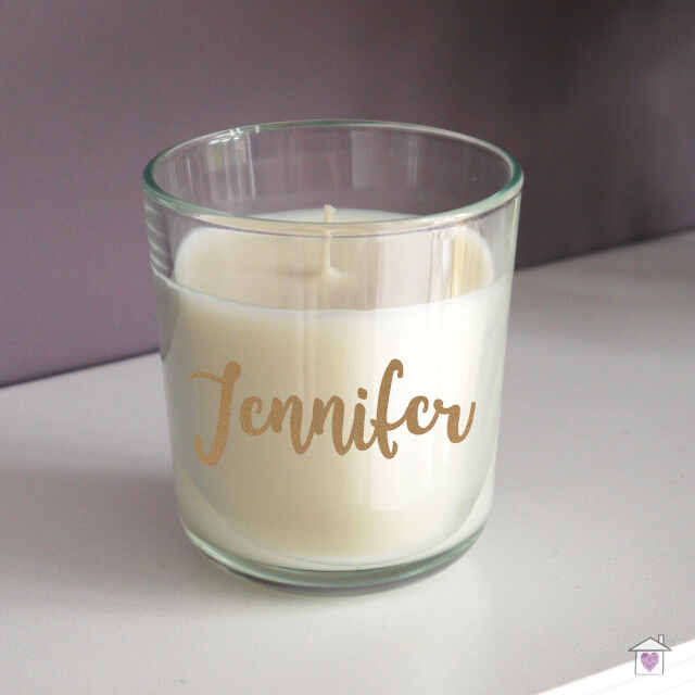 Personalised Gold Name Scented Jar Candle - Image 3