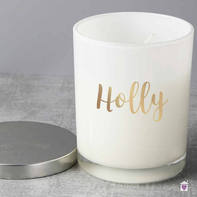 Personalised Gold Name Scented Jar Candle - Image 4