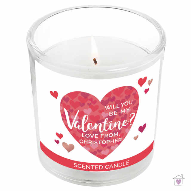 Personalised Valentine's Day Confetti Hearts Scented Jar Candle - Image 2