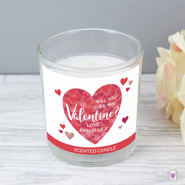 Personalised Valentine's Day Confetti Hearts Scented Jar Candle - Image 3