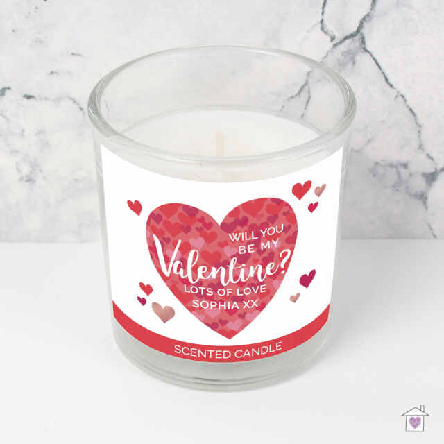 Personalised Valentine's Day Confetti Hearts Scented Jar Candle - Image 4