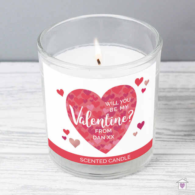 Personalised Valentine's Day Confetti Hearts Scented Jar Candle - Image 5