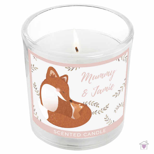Personalised Mummy and Me Fox Scented Jar Candle - Image 2