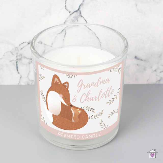 Personalised Mummy and Me Fox Scented Jar Candle - Image 3