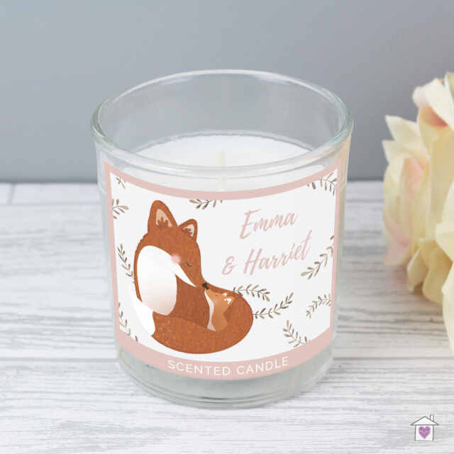 Personalised Mummy and Me Fox Scented Jar Candle - Image 4