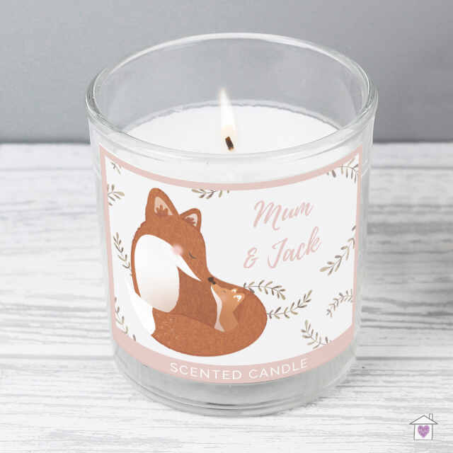 Personalised Mummy and Me Fox Scented Jar Candle - Image 5