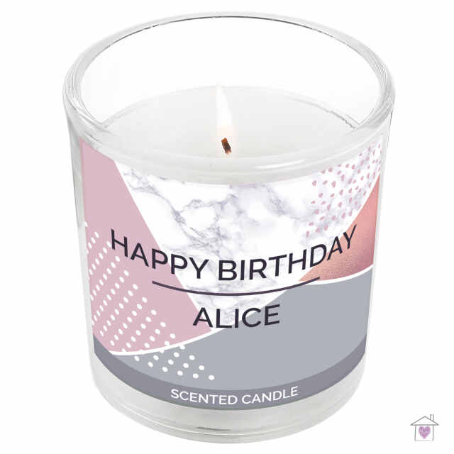 Personalised Geometric Scented Jar Candle - Image 2