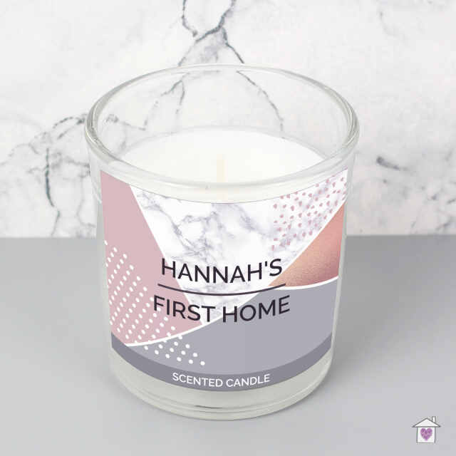 Personalised Geometric Scented Jar Candle - Image 3