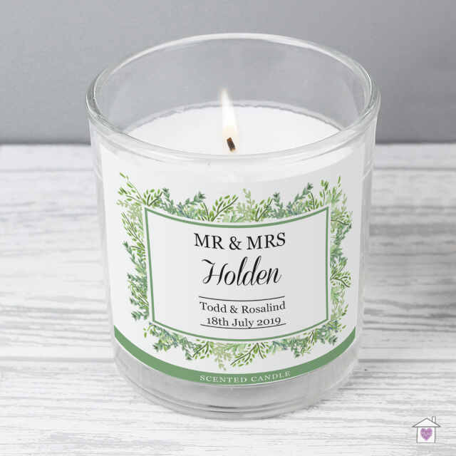 Personalised Fresh Botanical Scented Jar Candle