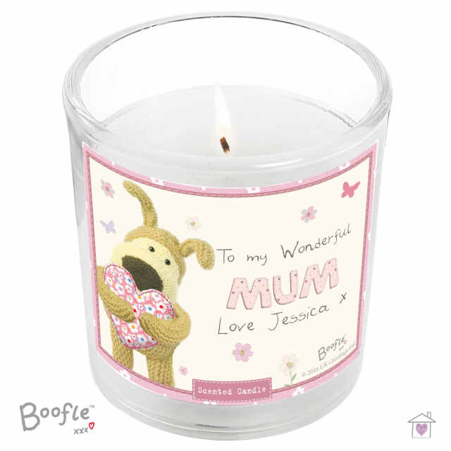 Personalised Boofle Flowers Scented Jar Candle - Image 2