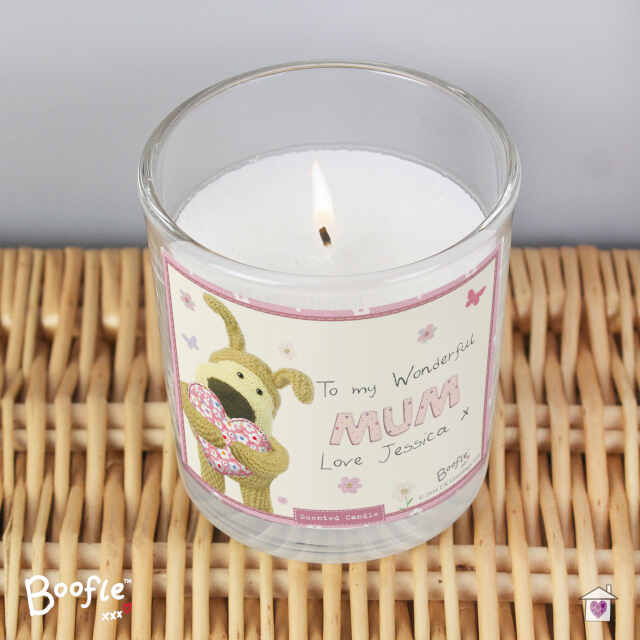 Personalised Boofle Flowers Scented Jar Candle - Image 5
