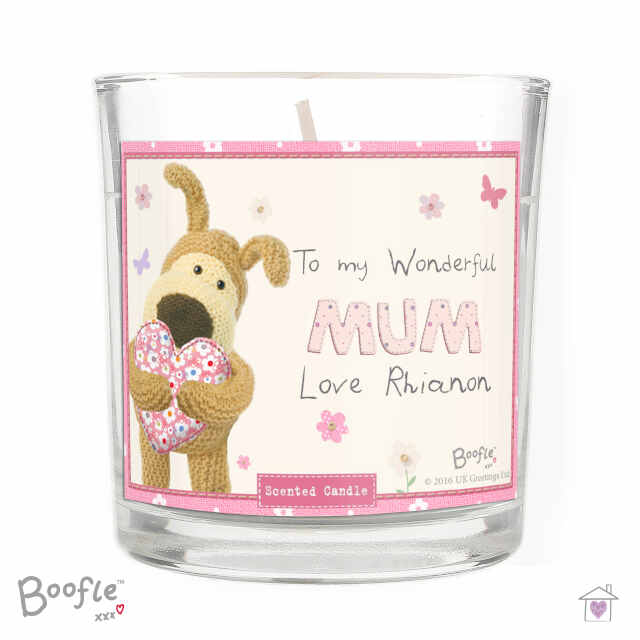 Personalised Boofle Flowers Scented Jar Candle - Image 6