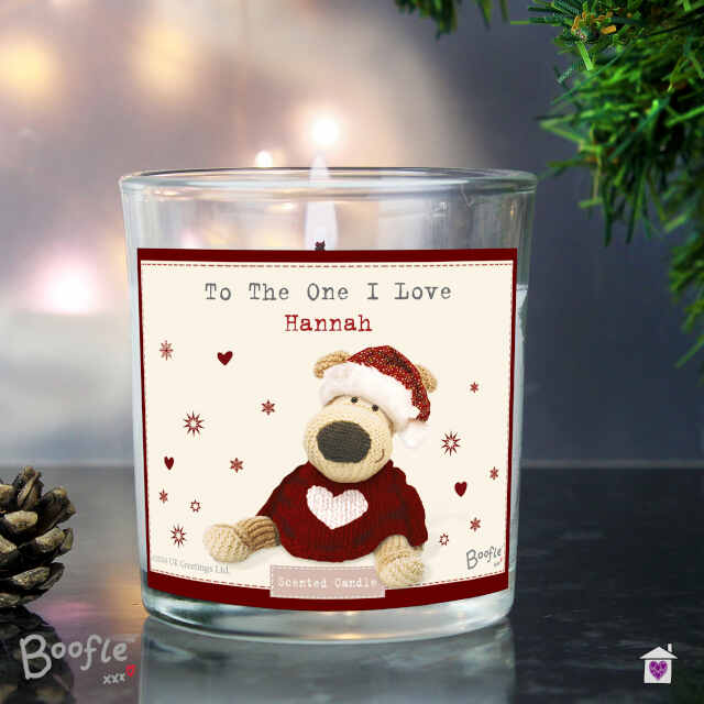 Personalised Boofle Christmas Love Scented Jar Candle - Image 4