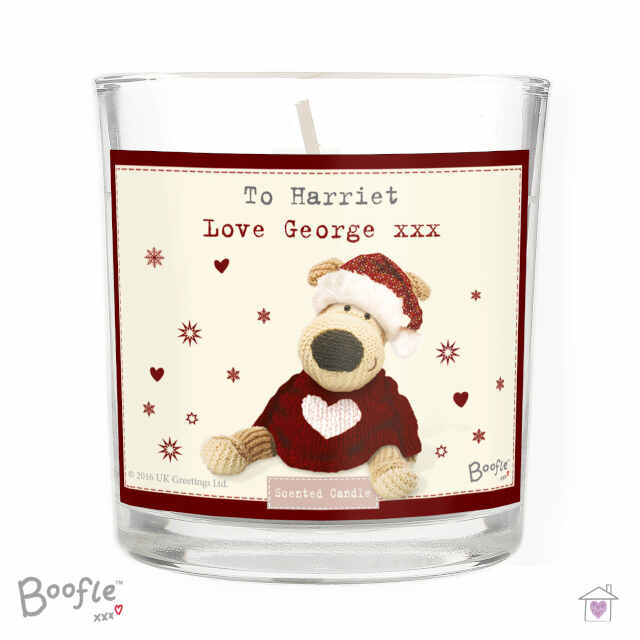 Personalised Boofle Christmas Love Scented Jar Candle - Image 5
