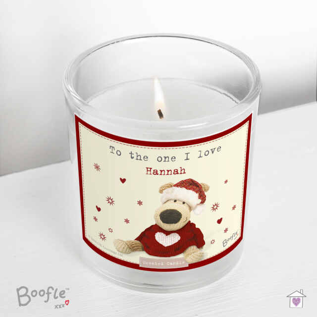 Personalised Boofle Christmas Love Scented Jar Candle - Image 6