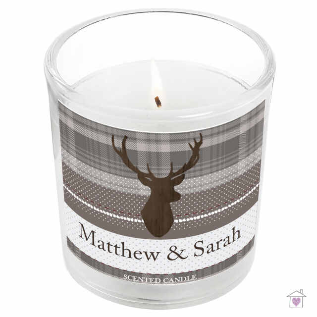 Personalised Highland Stag Scented Jar Candle - Image 2