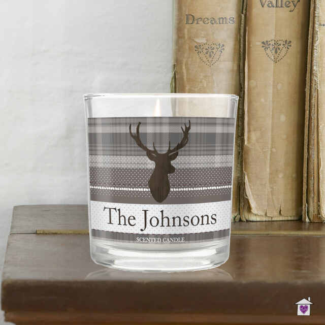 Personalised Highland Stag Scented Jar Candle - Image 3