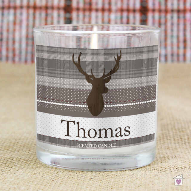 Personalised Highland Stag Scented Jar Candle - Image 4