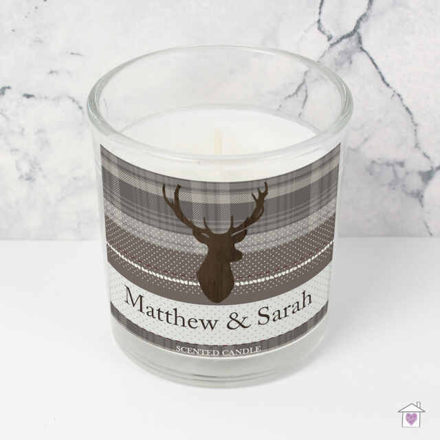 Personalised Highland Stag Scented Jar Candle - Image 6