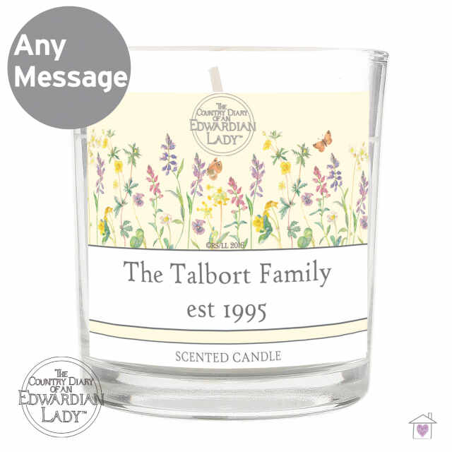 Personalised Country Diary Wild Flowers Scented Jar Candle - Image 5