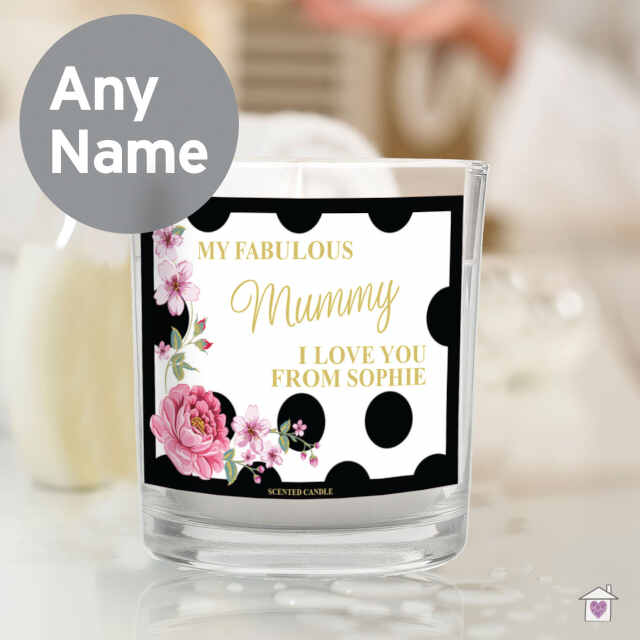 Personalised Floral Dot Scented Jar Candle - Image 3