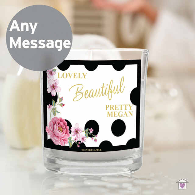 Personalised Floral Dot Scented Jar Candle - Image 5