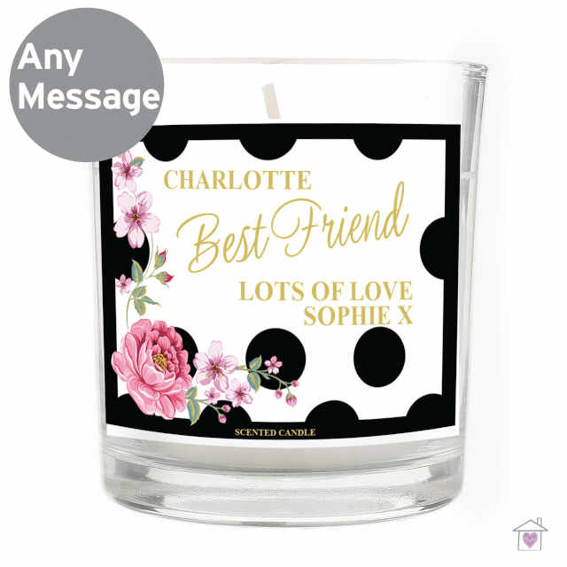 Personalised Floral Dot Scented Jar Candle - Image 7
