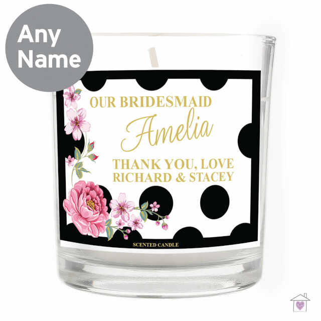 Personalised Floral Dot Scented Jar Candle - Image 8