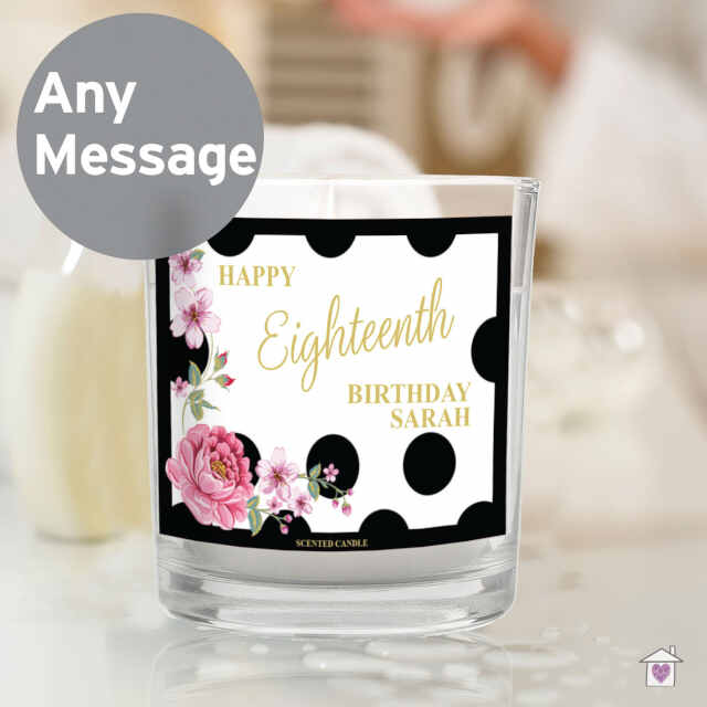 Personalised Floral Dot Scented Jar Candle - Image 9