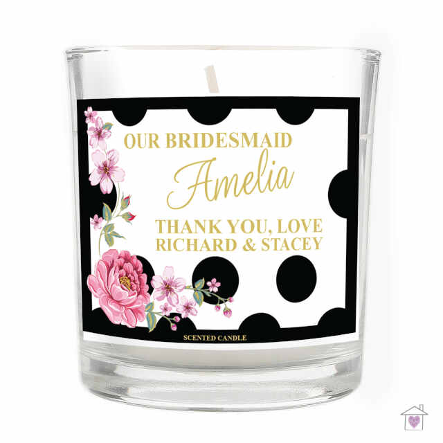 Personalised Floral Dot Scented Jar Candle - Image 10