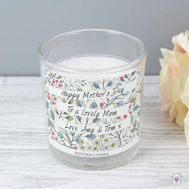 Personalised Botanical Scented Jar Candle