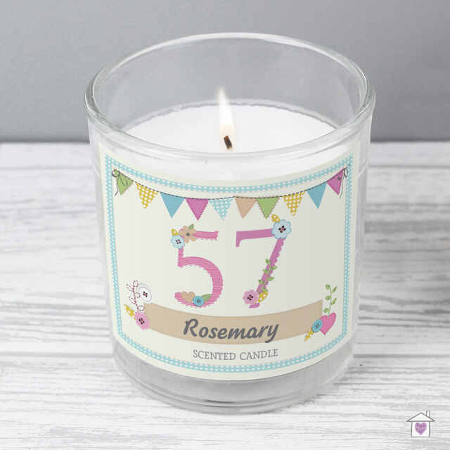 Personalised Birthday Craft Scented Jar Candle