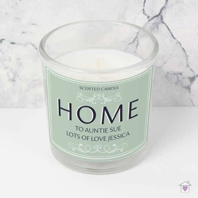 Personalised HOME Scented Jar Candle