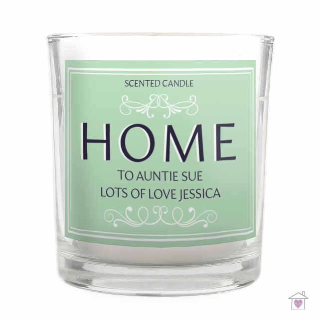 Personalised HOME Scented Jar Candle - Image 3