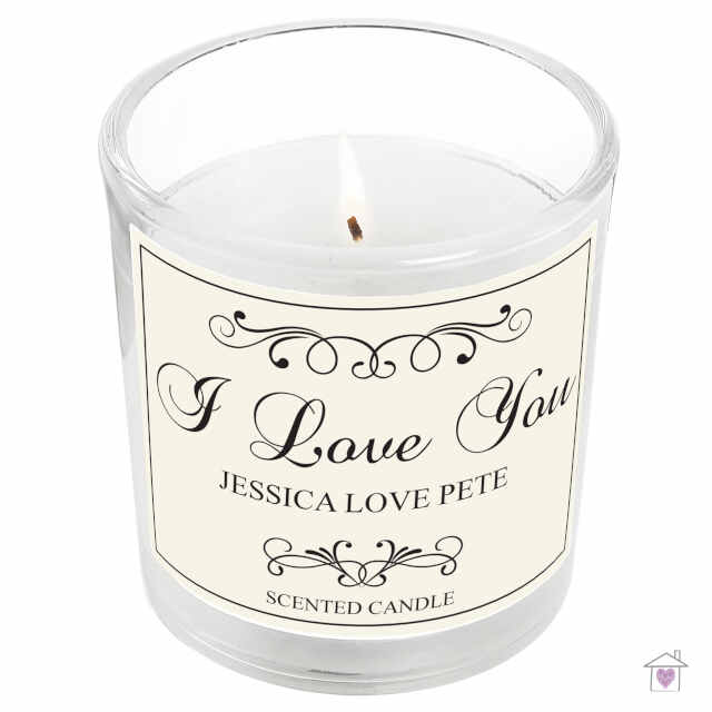 Personalised Black Swirl Scented Jar Candle - Image 2