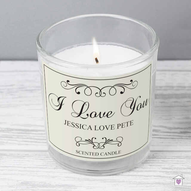 Personalised Black Swirl Scented Jar Candle - Image 3