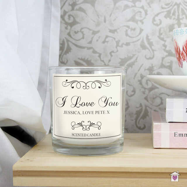 Personalised Black Swirl Scented Jar Candle - Image 5