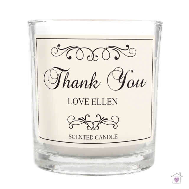 Personalised Black Swirl Scented Jar Candle - Image 6