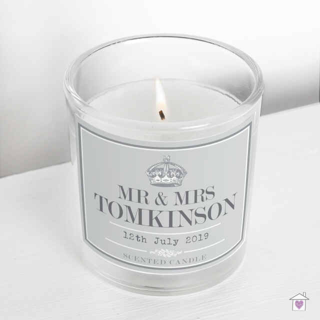 Personalised Royal Crown Scented Jar Candle