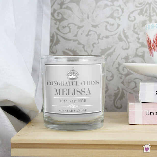 Personalised Royal Crown Scented Jar Candle - Image 5
