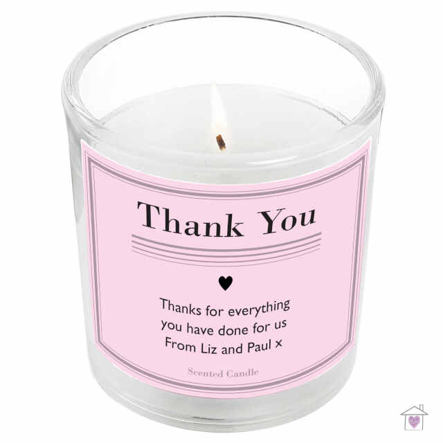 Personalised Classic Pink Scented Jar Candle - Image 2